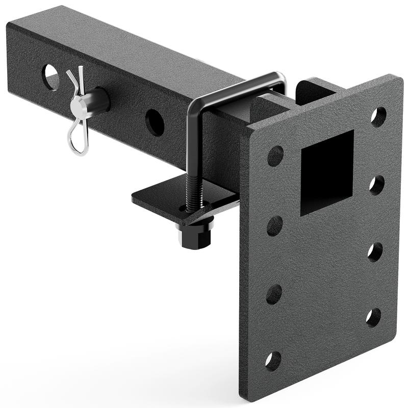 【Yzona】Adjustable Steel 3-Position Pintle Hitch Mount Plate for 2" Hitch Receiver, 20000 lbs Capacity, 9" Length, Powder Coated, Tool-Upgraded Universal Truck Towing Accessory for Trucks