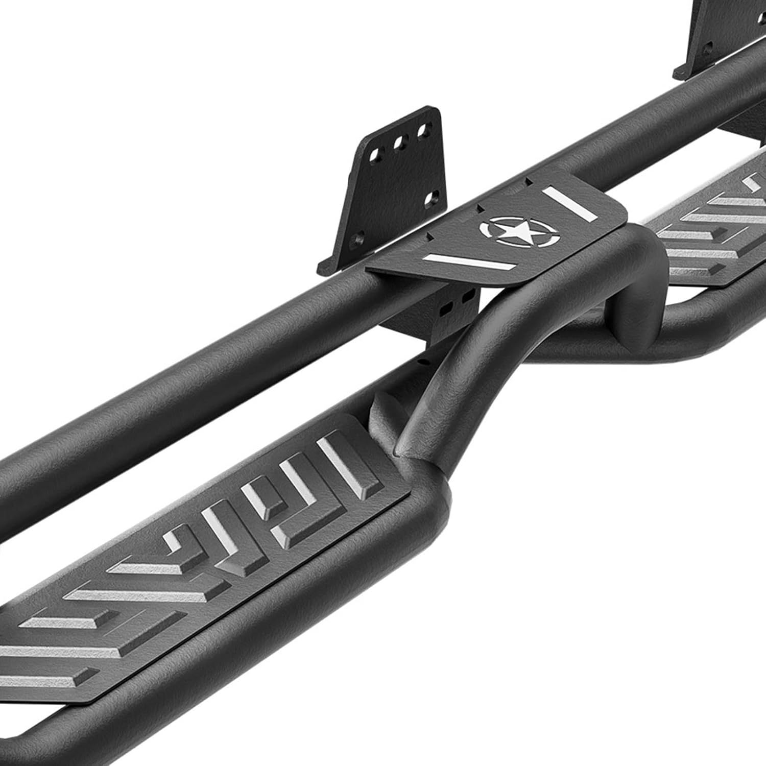 Black Running Boards for 2019-2025 Dodge Ram 1500 | Yzona