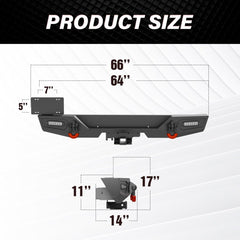 Aftermarket Bumpers for Trucks Compatible with 2007-2018 Jeep Wrangler JK JKU - Yzona
