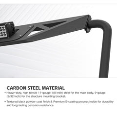 Yzona Front Madmax Roof Sun Visor Cowl Body Armor Compatible with 2007-2018 Jeep Wrangler JK JKU Unlimited