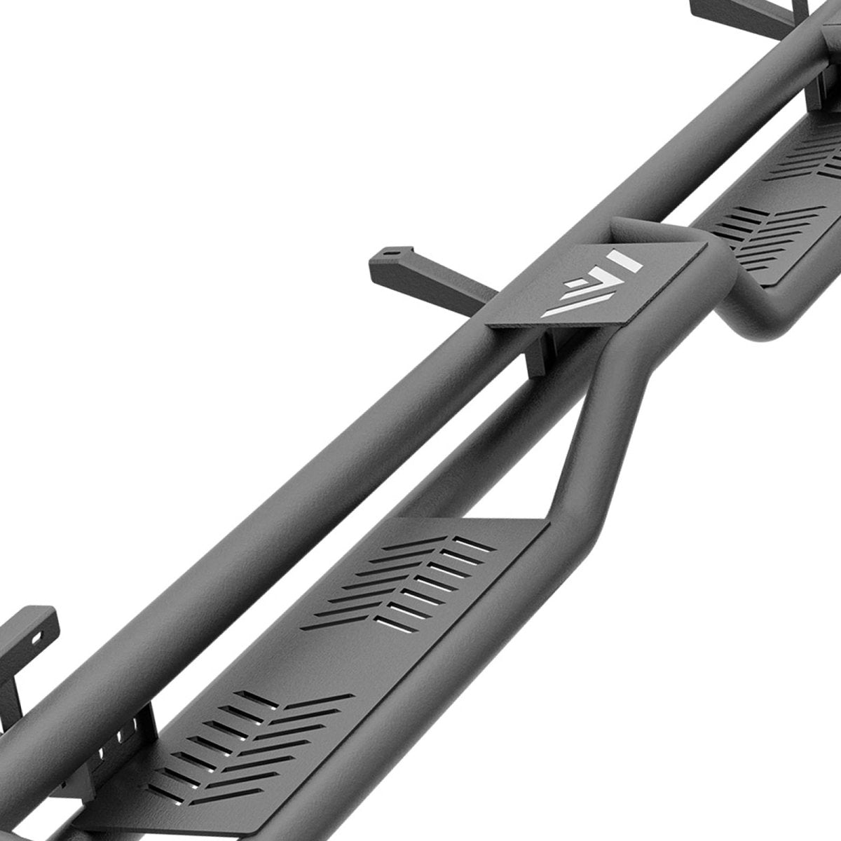 Two Raised Steps Quad Cab Nerf Bar Running Boards Compatible for 2002-2008 Dodge Ram 1500, 2003-2009 Ram 2500 3500 | Yzona