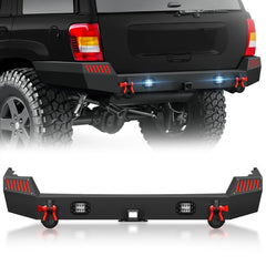 Aftermarket Rear Bumpers Compatible with 1999-2004 Jeep Grand Cherokee WJ 2nd Gen