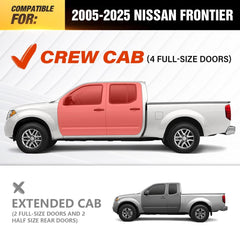 for 2022 Nissan Frontier Running Boards Compatible for 2005-2025 Nissan Frontier Crew Cab - Yzona