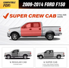 for Auto 2015 F150 Crew Cab Running Boards Compatible with 2009-2014 Ford F150 F-150 SuperCrew Cab | Yzona - Yzona