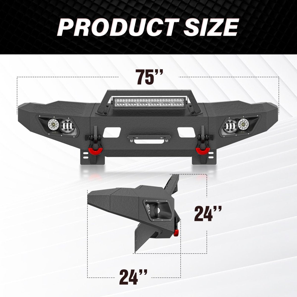 Truck Replacement Bumpers Compatible with 2015-2024 Toyota 4 Runner 5th Gen - Yzona
