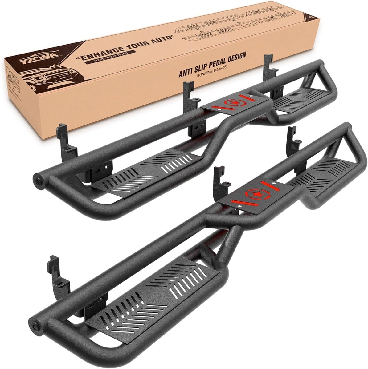 Truck Side Steps Running Boards for 2015-2025 Chevy Colorado & GMC Canyon Crew Cab (4 Full Size Doors) | Yzona