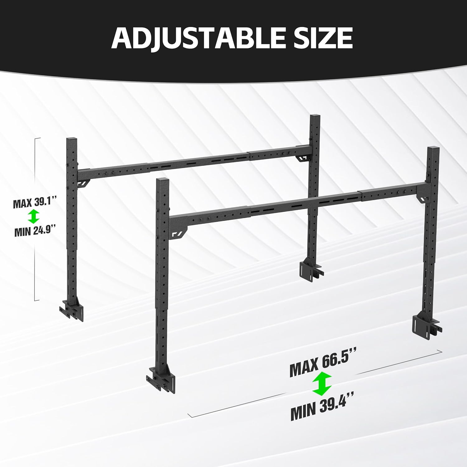 Adjustable Truck Bed Racks Compatible with Tacoma/Tundra/Silverado/Sierra/Ram/Ford F-Series/Titan/Frontier/Colorado/Canyon/JT/Ranger/Ridgeline/Maverick, Universal Ladder Cargo Rack