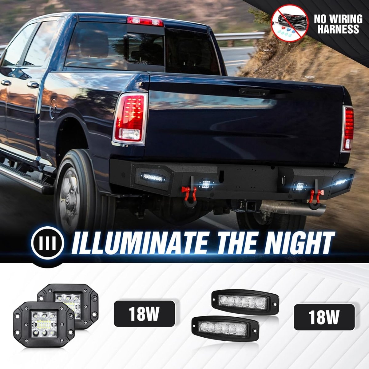 Rear Aftermarket Bumpers for Ram 2500 3500 2010-2018 | Yzona