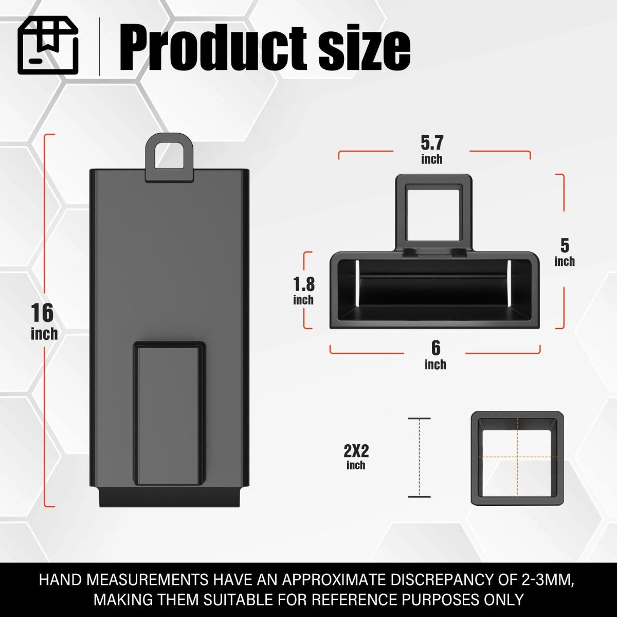 Black Up to 5.7" Single Forklift Trailer Ball Hitch Receiver | Yzona