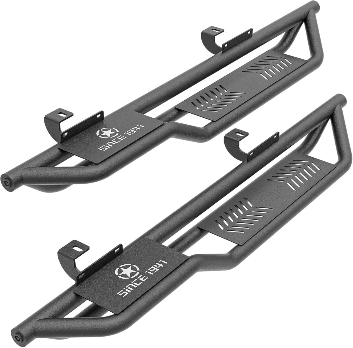 Single Cab Running Boards Side Steps Compatible with 2007-2018 Jeep Wrangler JK JKU Unlimited 2 Doors| Yzona