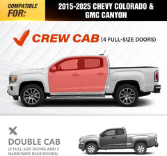 Truck Side Steps Running Boards for 2015-2025 Chevy Colorado & GMC Canyon Crew Cab (4 Full Size Doors) | Yzona