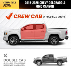 Yzona Heavy Duty Truck Side Steps Compatible with 2015-2025 Chevy Colorado & GMC Canyon Crew Cab