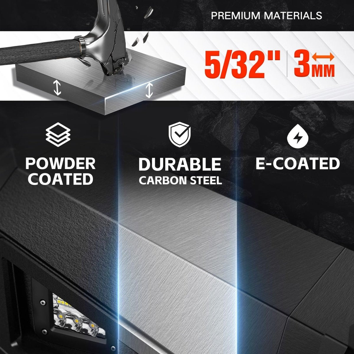 Replacement Truck Bumpers Compatible with 2016-2023 Toyota Tacoma - Yzona