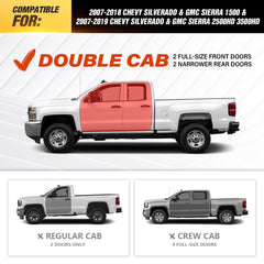 Side Steps for a Chevy Silverado 2007-2018 Silverado & Sierra 1500 | 2007-2019 Silverado & Sierra 2500 3500HD - Yzona