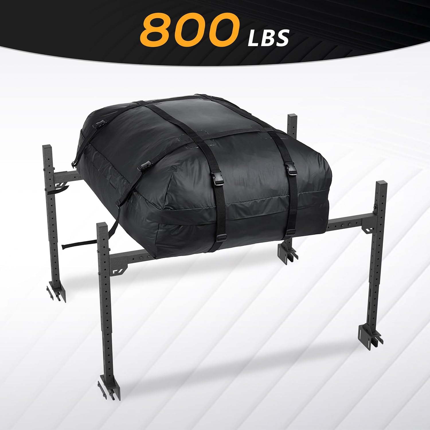 Adjustable Truck Bed Racks Compatible with Tacoma/Tundra/Silverado/Sierra/Ram/Ford F-Series/Titan/Frontier/Colorado/Canyon/JT/Ranger/Ridgeline/Maverick, Universal Ladder Cargo Rack