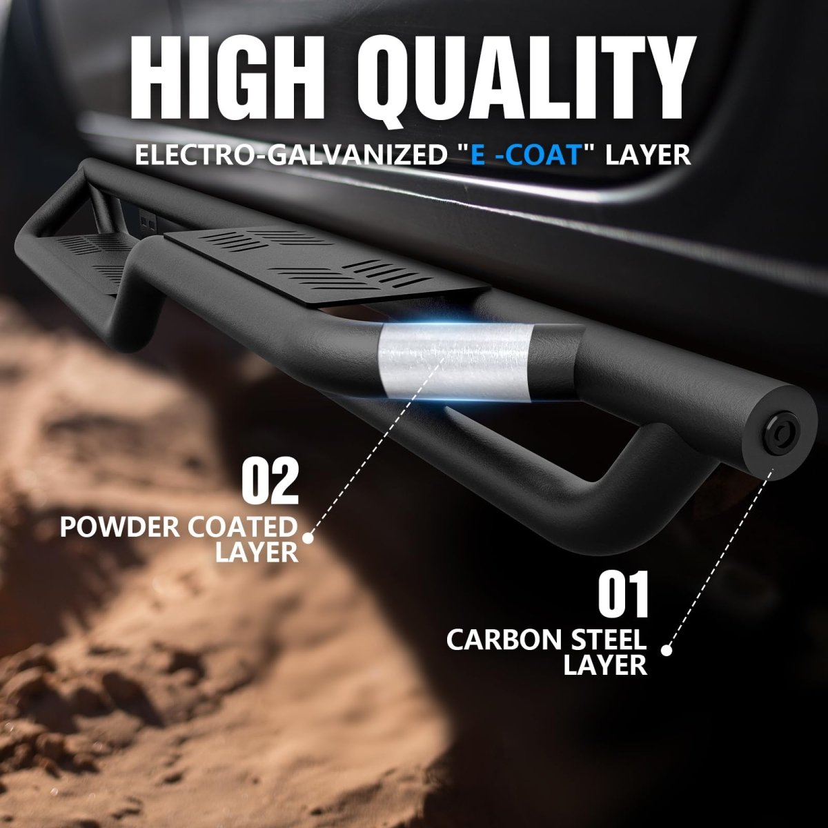 Best Truck Side Steps Compatible with 2007-2014 Toyota FJ Cruiser