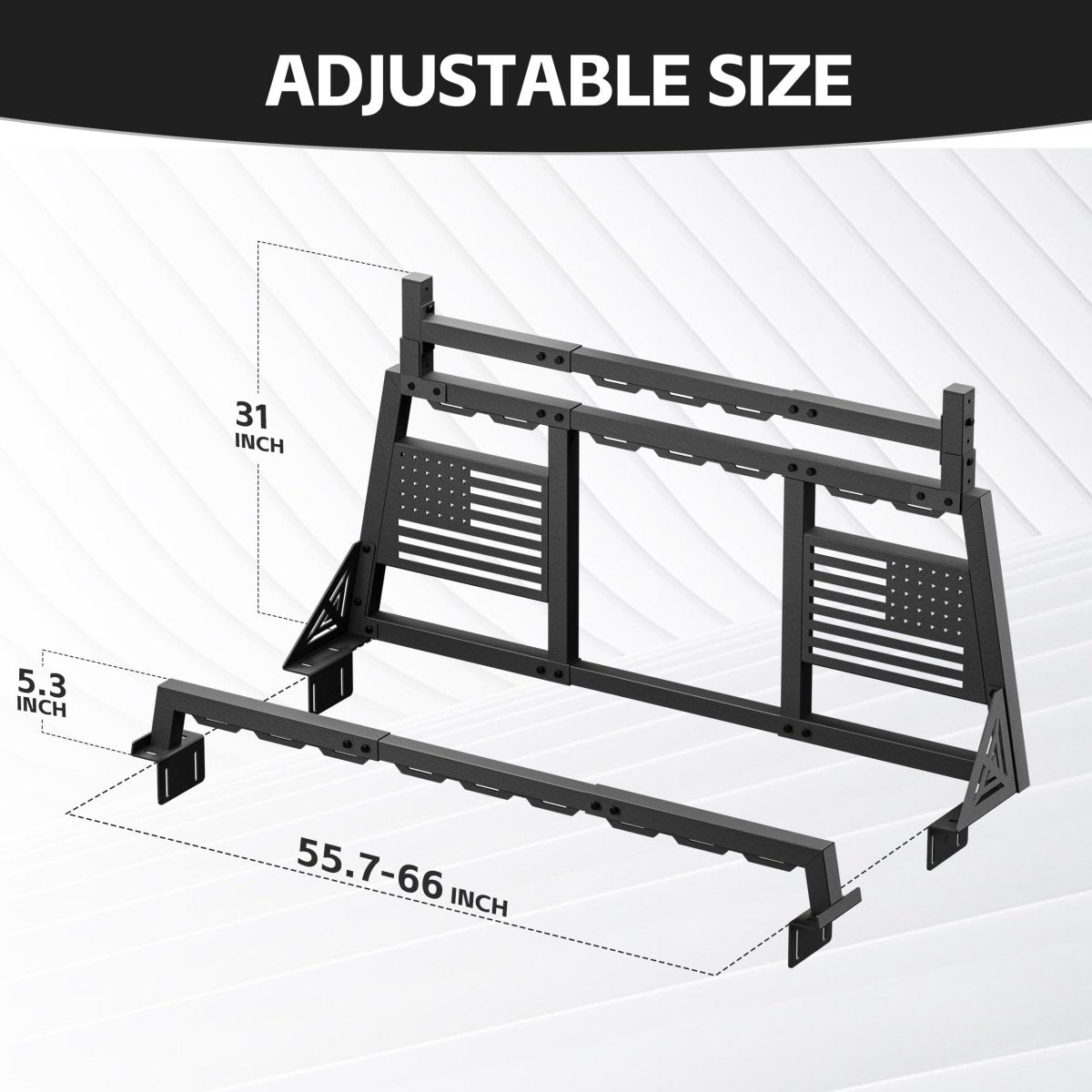 Yzona Truck Headache Rack Adjustable Roll Bar