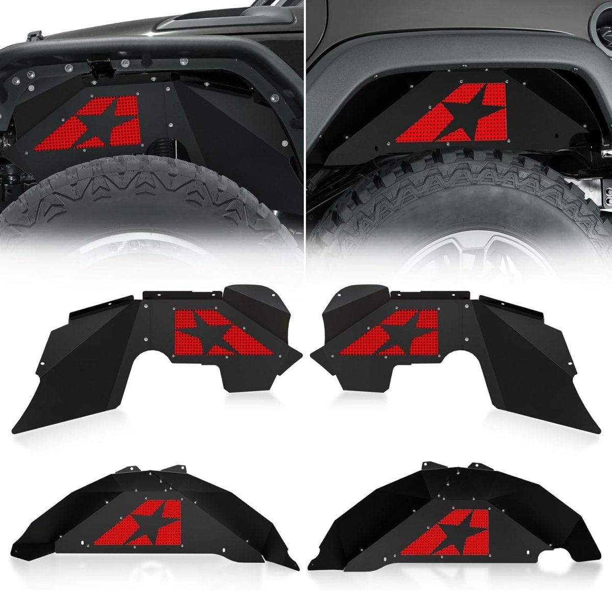 Yzona Fender Liners | 2007-2018 Jeep Wrangler JK & JKU Unlimited Sport Sahara Rubicon