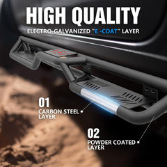 Auto Side Steps Compatible with 2007-2021 Toyota Tundra Extended Cab