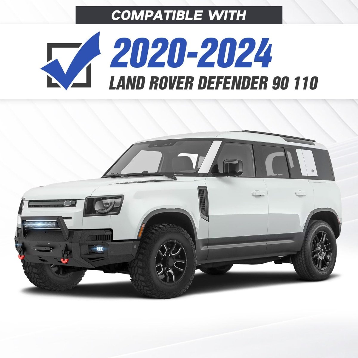 Add Truck Front Bumpers Compatible with 2020-2024 Landrover Defender 90 110 | Yzona