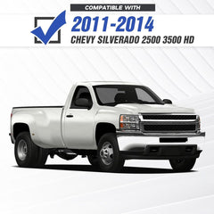for Chevy Front Bumpers Off Road Compatible with 2011-2014 Chevy Silverado 2500 3500 HD with 5 x LED Lights | Yzona