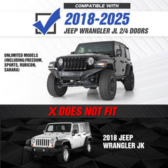 4x4 Winch Bumpers Compatible with 2018-2025 Jeep Wrangler JL JLU | Yzona