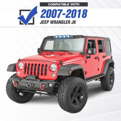 Yzona Front Madmax Roof Sun Visor Cowl Body Armor Compatible with 2007-2018 Jeep Wrangler JK JKU Unlimited