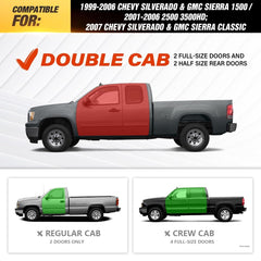 Truck Step Sides Compatible for 1999-2006 Silverado & Sierra 1500 | 2001-2006 Silverado & Sierra 2500 3500 HD - Yzona