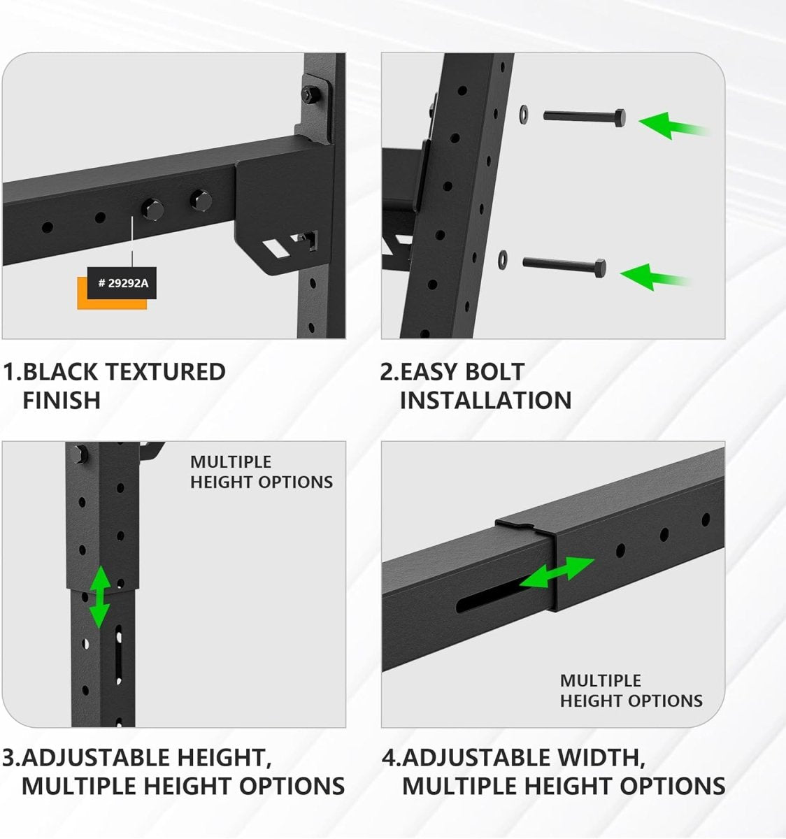 Adjustable Truck Bed Racks Compatible with Tacoma/Tundra/Silverado/Sierra/Ram/Ford F-Series/Titan/Frontier/Colorado/Canyon/JT/Ranger/Ridgeline/Maverick, Universal Ladder Cargo Rack