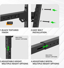 Universal Truck Bed Racks Compatible with Silverado/Sierra/Ram/Ford F-Series/Tacoma/Tundra/Titan/Frontier/Colorado/Canyon/JT/Ranger/Ridgeline/Maverick, Adjustable Ladder Cargo Rack