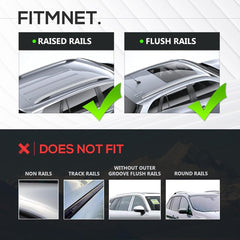53" Heavy Duty 300 LBS Universal Roof Rack Cross Bars | Yzona