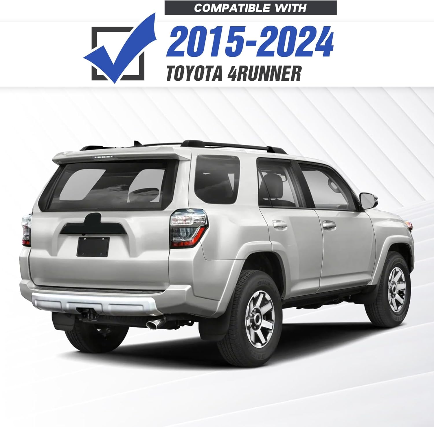 for 4Runner Rear Bumper Compatible with 2015-2024 Toyota 4 Runner 5th Gen Full Width with 2 x LED Lights | Yzona