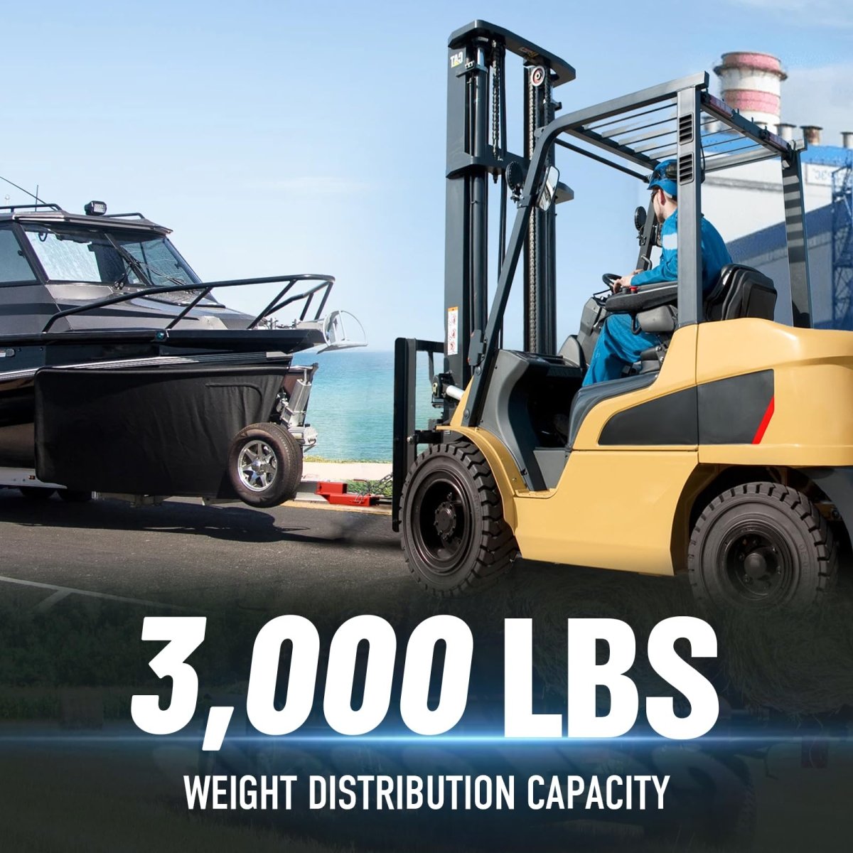 Single Universal Forklift Trailer Hitch Receiver | Yzona