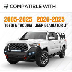 Overland Truck Roof Top Tent Bed Rack Compatible with 2005-2025 Tacoma & 2020-2025 Gladiator JT | Yzona