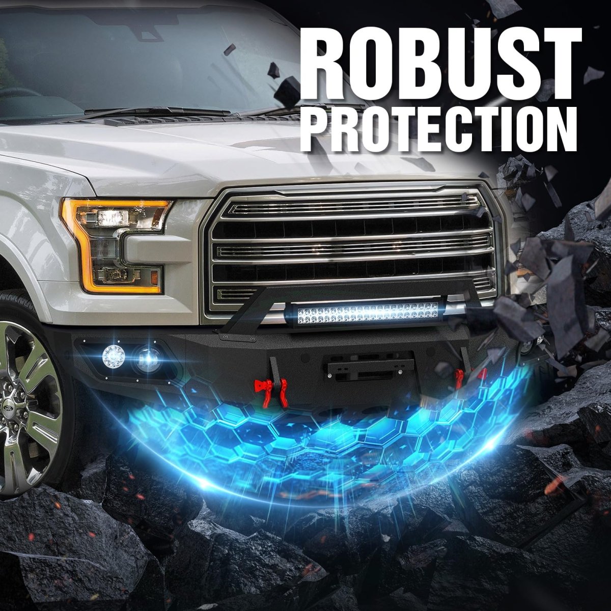 Aftermarket Bumpers for Trucks Compatible with 2015-2017 Ford F150