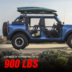 Roof Basket Cargo Carrier Compatible with 2021-2025 Ford Bronco 4 Doors Soft Top - Yzona