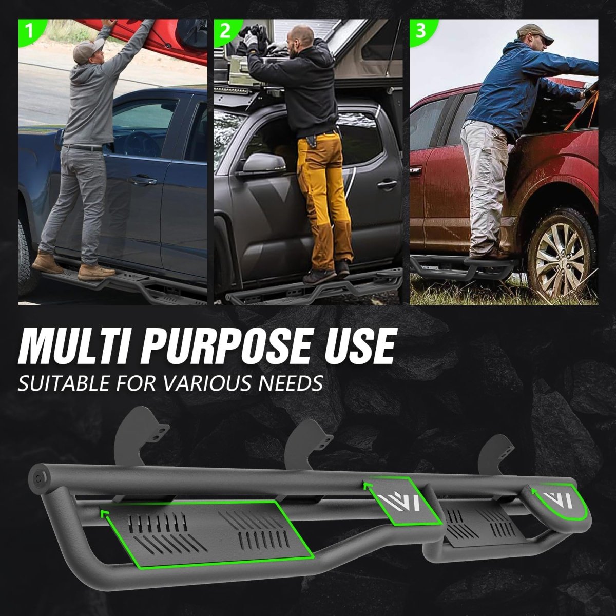 for 2022 Nissan Frontier Running Boards Compatible for 2005-2025 Nissan Frontier Crew Cab - Yzona