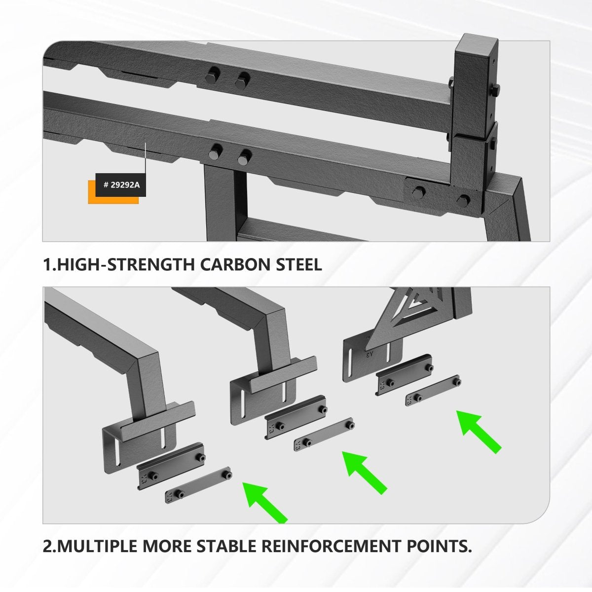 Yzona Pickup Roll Bar Truck Headache Rack