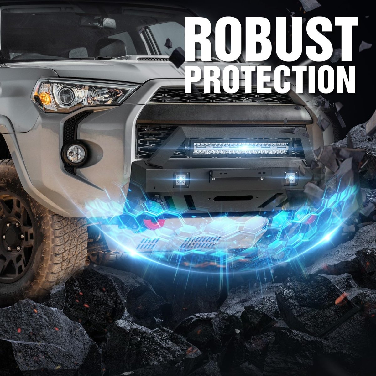 Off Road Front 4x4 Bumpers Compatible with 2010-2023 Toyota 4Runner 5th Gen | Yzona