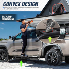 Running Boards Side Steps Compatible with 2005-2023 Toyota Tacoma Double Cab & Crew Cab (4 Full-Size Doors), Heavy-Duty Two Stair Design Side Rails Nerf Bar Rock Sliders, Textured Black