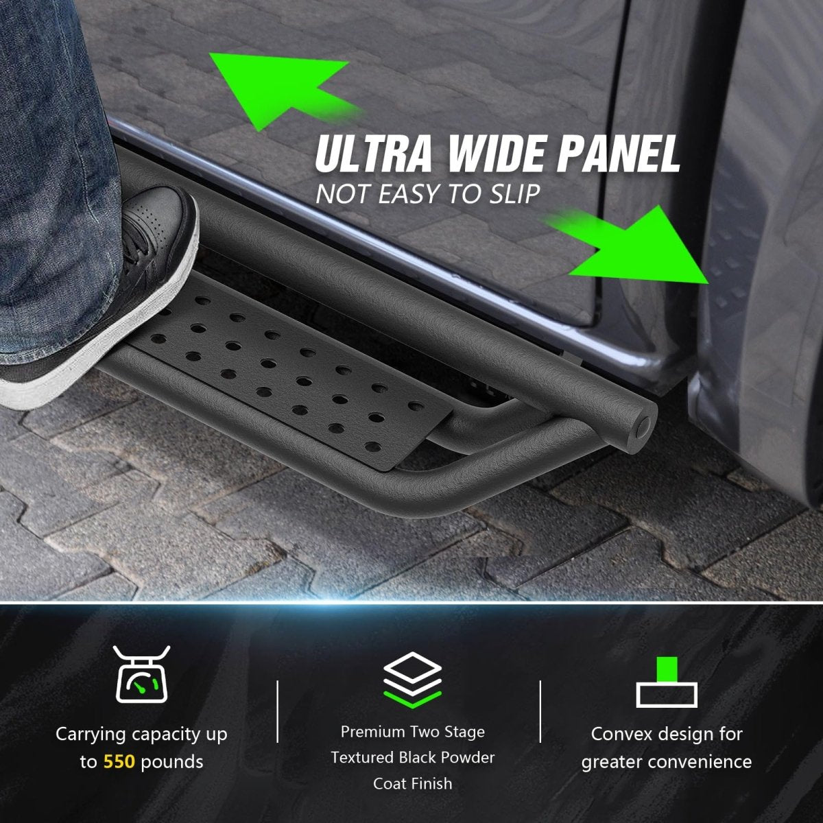 Yzona Best Side Steps for Trucks Compatible for 2024 2025 Toyota Tacoma Double Cab & Crew Cab