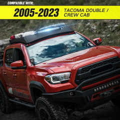 Roof Basket Cargo Carrier Compatible with 2005-2023 Tacoma Double Cab/Crew Cab
