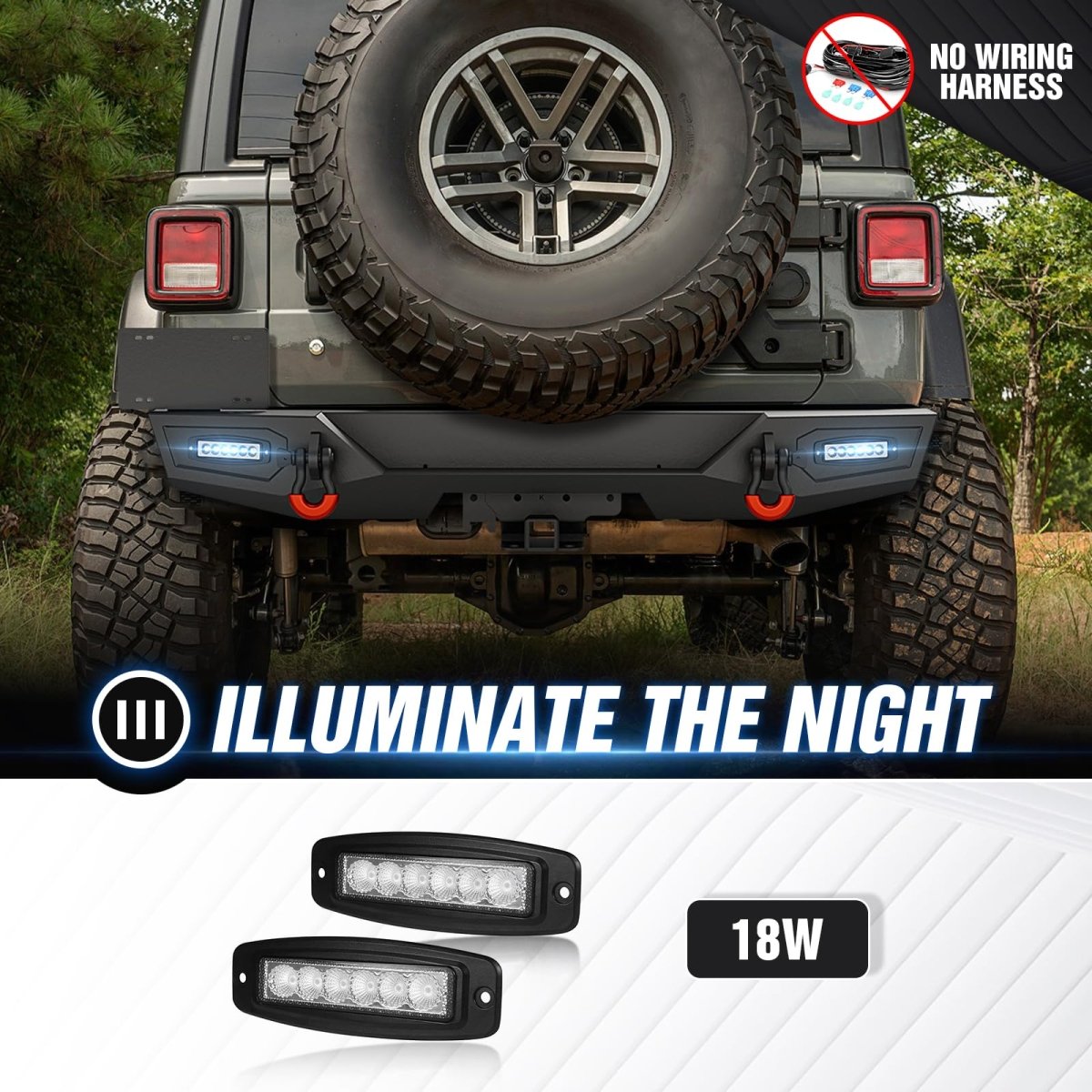 Aftermarket Off-road Bumpers Compatible with 2018-2025 Jeep Wrangler JL JLU Unlimited - Yzona