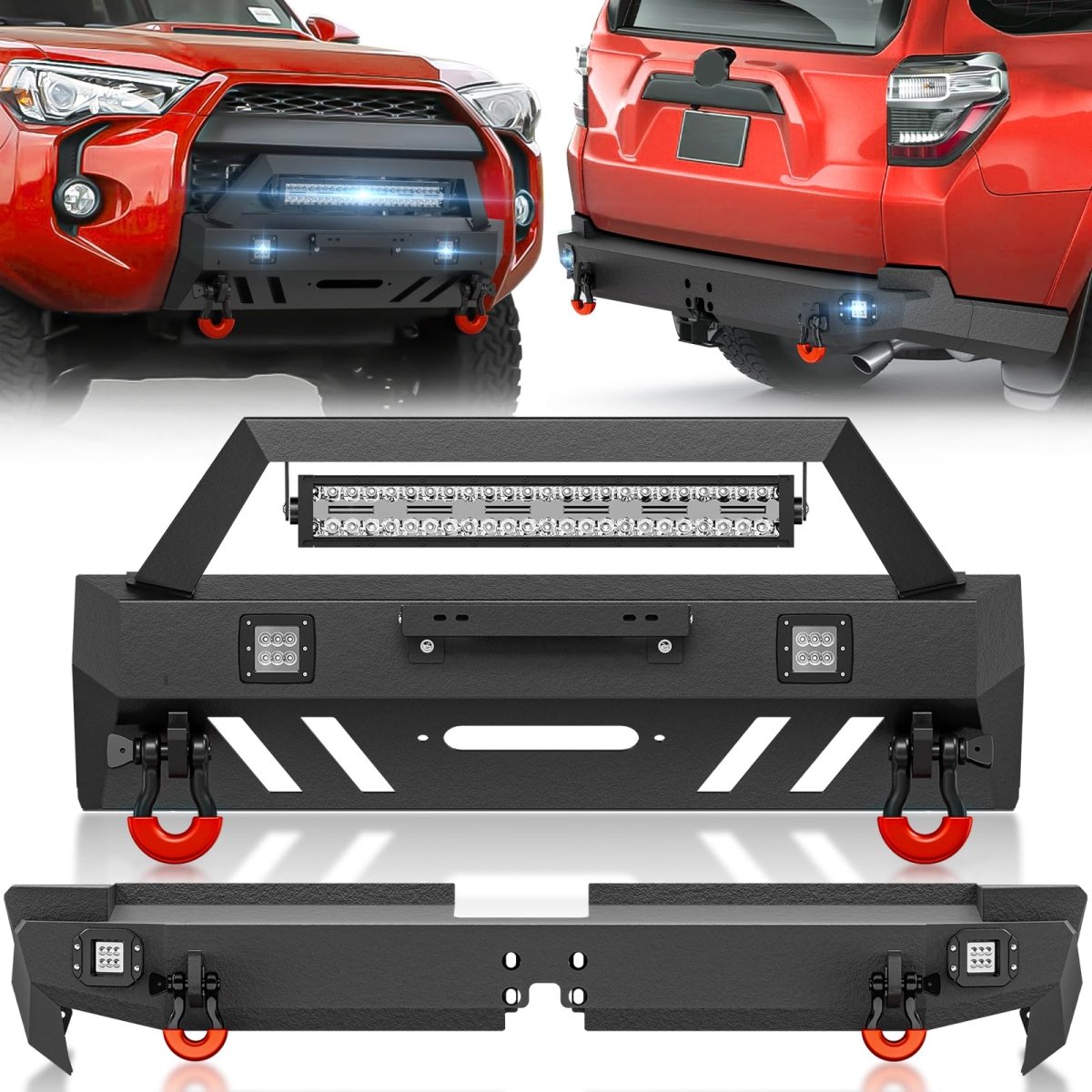for Aftermarket Toyota Front Bumper Compatible with 2010-2023 Toyota 5th Gen 4Runner (Not fit 2010-2013 SR5)| Yzona