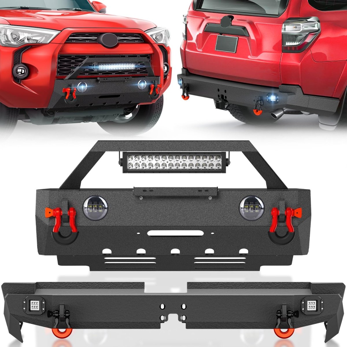 for Aftermarket Toyota Front Bumper Compatible with 2010-2023 Toyota 5th Gen 4Runner (Not fit 2010-2013 SR5)| Yzona
