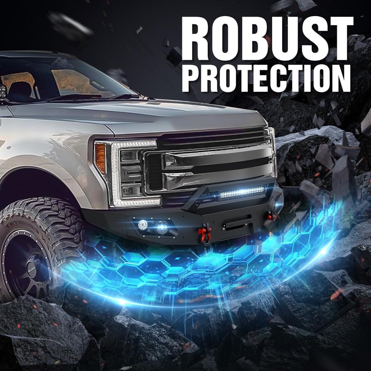 Aftermarket Front & Rear Truck Bumpers for 2017-2022 Ford F250 F350 F450 | Yzona