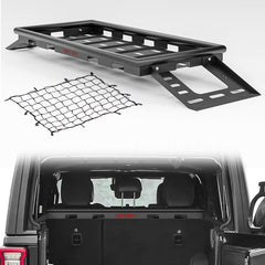Yzona Rust-Resist Carbon Steel Interior Cargo Rack, 350 lbs Heavy-Duty Car Organizer for 2007-2026 Jeep Wrangler JK/JL/Unlimited 4XE, No-Drill Easy Install, EVA Foam Dampens Vibration, Car Accessory, SUV Accessories, Comprehensive After-Sales Support