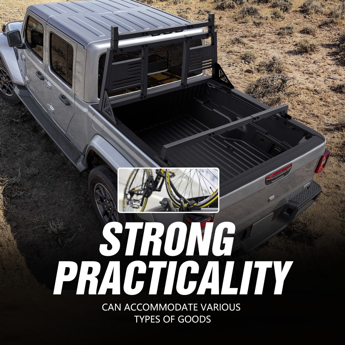 Yzona Truck Headache Rack Adjustable Roll Bar