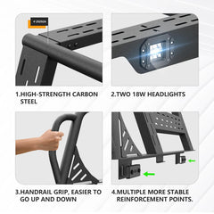 Chevy Silverado 1500 & GMC Sierra 1500 Overland Bed Rack 2017 2018