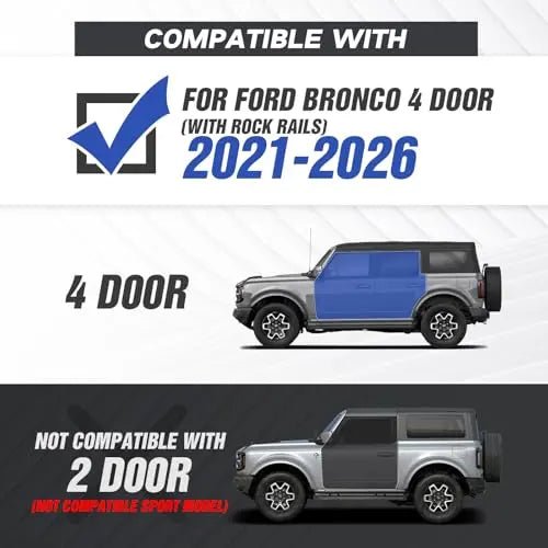 for Bronco Running Boards 4 Doors 2021-2026 Side Steps